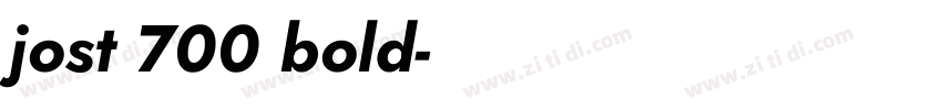 jost 700 bold字体转换
